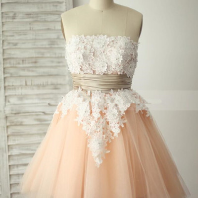 Lovely pink homecoming dresses, short lace prom dresses 2018, sweet 16 dresses