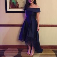 Blue High Low Formal Dresses, Elegant Party Dresses, Prom Dresses - Thumbnail 1