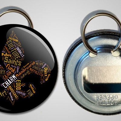 The "hawt" of n.o.l.a. keychain bottle opener