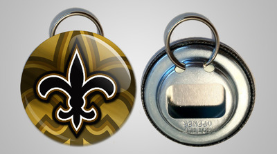 New Orleans Saints keychain bottle opener
