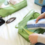 Packing Squares 40 X 30 x 13 cm GREEN Color Multiple Organizing Easy Use Fold-able Travel Pouch - Thumbnail 1