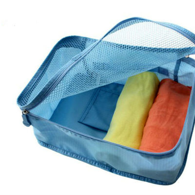 Packing squares 40 x 30 x 13 cm sky blue color multiple organizing easy use fold-able travel pouch