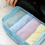 Packing Squares 40 X 30 x 13 cm SKY BLUE Color Multiple Organizing Easy Use Fold-able Travel Pouch - Thumbnail 2