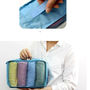 Packing Squares 30 X 20 x 13 cm SKY BLUE Color Multiple Organizing Easy Use Fold-able Travel Pouch - Thumbnail 3