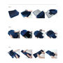 Packing Squares 30 X 20 x 13 cm NAVY BLUE Color Multiple Organizing Easy Use Fold-able Travel Pouch - Thumbnail 4