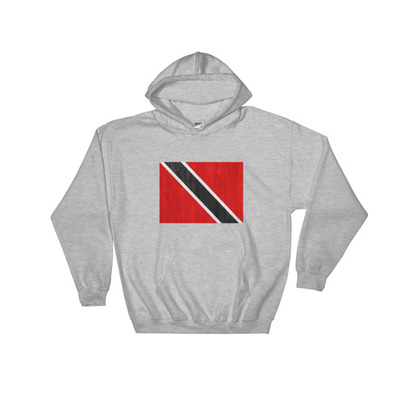 Trinidad design by merchant t'ees hooded sweatshirt graphic on back.