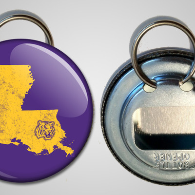 Louisiana tigers keychain bottle opener