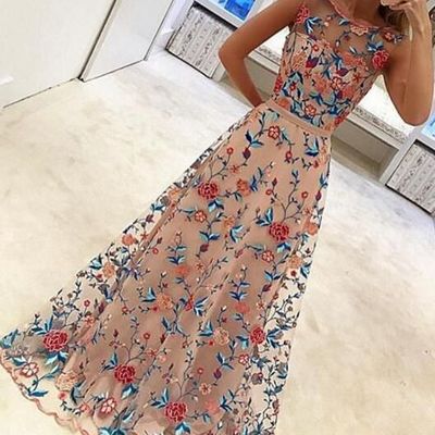 Prom dress, long prom dress, embroidery prom dress, formal evening dress,pd3900252 - Thumbnail 4