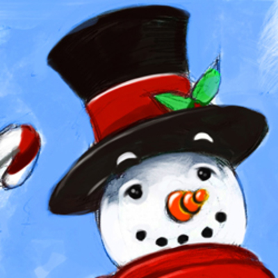 Christmas snow man 