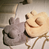 Rabbit ears and tail winter purse - Thumbnail 2