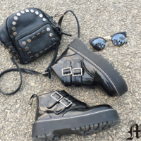 HARAJUKU BUCKLE PLATFORM SHOES - Thumbnail 2