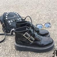HARAJUKU BUCKLE PLATFORM SHOES - Thumbnail 4