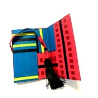 Passport cover - pink, blue, green, black - Thumbnail 1