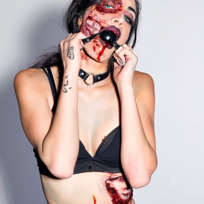 Guity gory "gagged and (hell) bound" (3) 5x7 photos