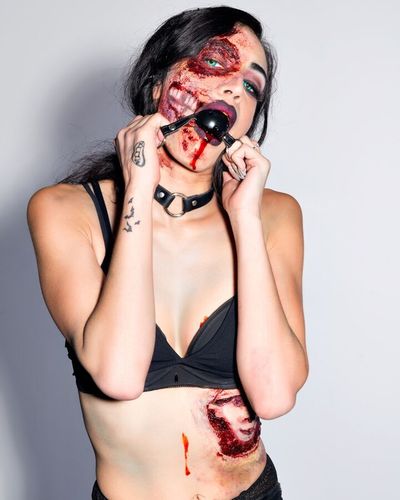 Guity Gory "Gagged And (HELL) Bound" (3) 5x7 Photos