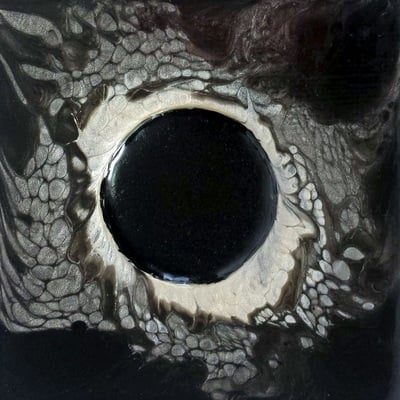 A foreshadowing ii | mixed media | 3"x3" original painting - Thumbnail 2