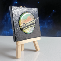 Saturn Returns III | Mixed Media | 3"x3" Original Painting - Thumbnail 3