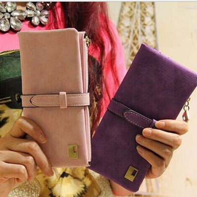 Womens fashion luxury wallet matte leather wallet female coin purse wallet women card holder wristlet money hand bag