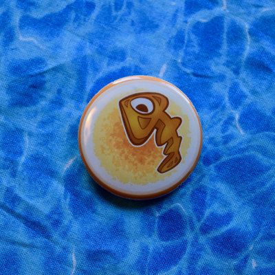 Golden egg 1.5" pinback button (splatoon)