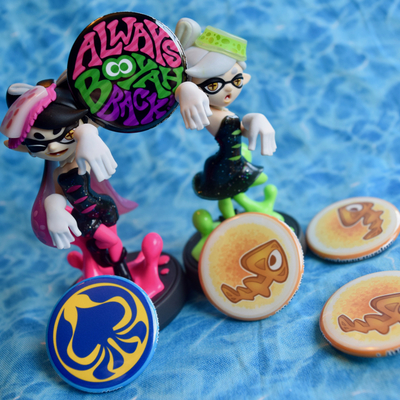 Always booyah back 1.5" pinback button (splatoon)