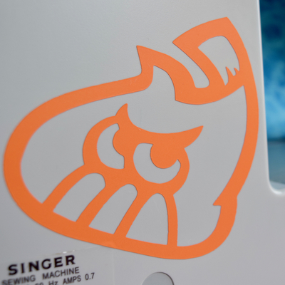 Orange firefin logo decal (splatoon) - Thumbnail 2