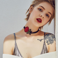 Chic Rose Choker - Thumbnail 2