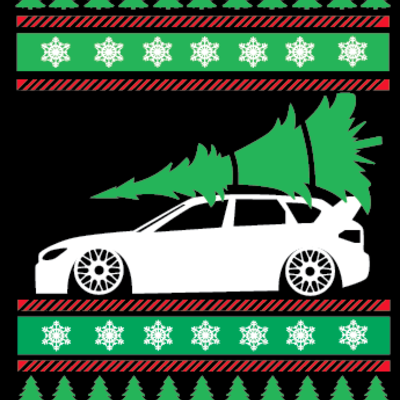 Subaru wrx sti (gr) ugly christmas sweater