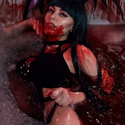 Nadyasonika as morrigan (from darkstalkers) - 8.5 x 11