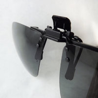Clip On Sunglasses Vintage 1980s Polarized UV block Mens Clipon - Thumbnail 1