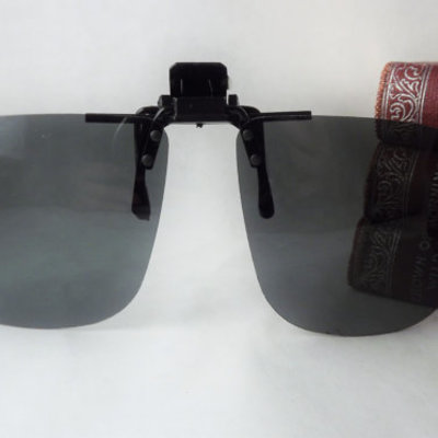 Clip on sunglasses vintage 1980s polarized uv block mens clipon