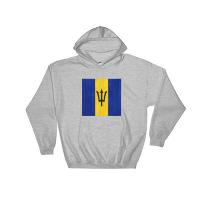 reppin Barbados design Hooded Sweatshirt graphics on the front