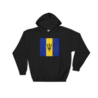 reppin Barbados design Hooded Sweatshirt graphics on the front - Thumbnail 2