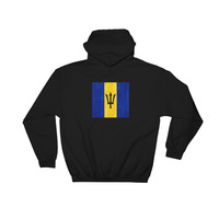 reppin Barbados design Hooded Sweatshirt graphic on the back. - Thumbnail 2