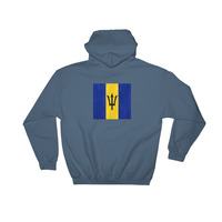 reppin Barbados design Hooded Sweatshirt graphic on the back. - Thumbnail 4