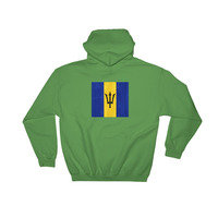 reppin Barbados design Hooded Sweatshirt graphic on the back. - Thumbnail 5