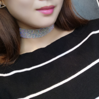 Holopunk Rhinestone Choker - Thumbnail 1