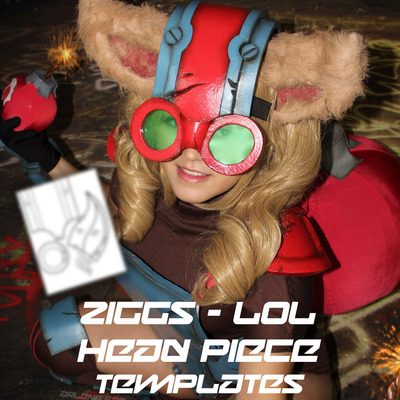 Ziggs head piece template