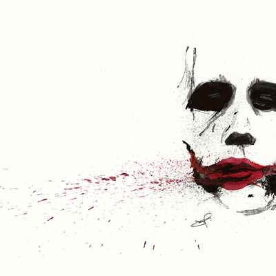 Joker side splatter - print