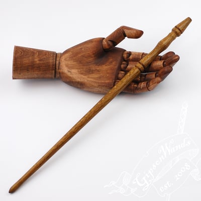 Fumed white oak wand 13 3/4th inch
