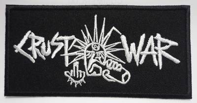 CRUST WAR embroidered patch