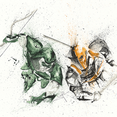 Green arrow / deathstroke - print