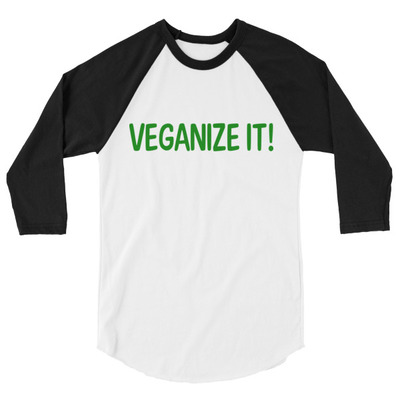 VEGANIZE IT! 3/4 sleeve raglan shirt UNISEX