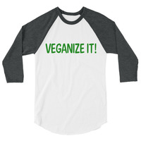 VEGANIZE IT! 3/4 sleeve raglan shirt UNISEX - Thumbnail 1