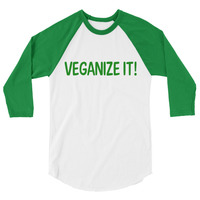 VEGANIZE IT! 3/4 sleeve raglan shirt UNISEX - Thumbnail 2