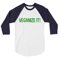 VEGANIZE IT! 3/4 sleeve raglan shirt UNISEX - Thumbnail 3