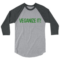 VEGANIZE IT! 3/4 sleeve raglan shirt UNISEX - Thumbnail 8