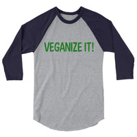 VEGANIZE IT! 3/4 sleeve raglan shirt UNISEX - Thumbnail 10