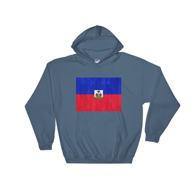 Haiti design hooded sweatshirt graphic in the front