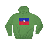 Haiti design Hooded Sweatshirt graphic on the back - Thumbnail 5