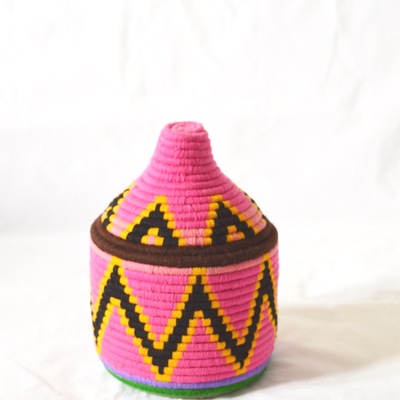  sold sold sold berber basket handwoven vintage moroccan wool lidded basket